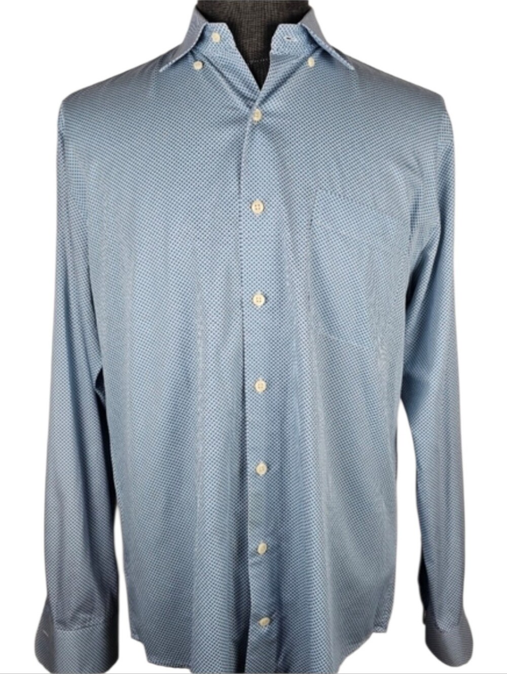 Peter Millar Men's Patterned Long Sleeve Button Down Collar Elevated Size L